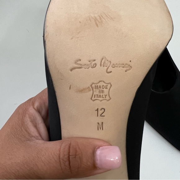 Sesto Meucci Black Square Toe Heel size 12 - Picture 3 of 7